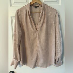 Adrianna Papell Blush Button-Front Blouse